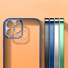 Роскошный Классический чехол с рамкой для телефона для IPhone 7, 8 PLUS, XR, XS, X, 11 Pro, 12 MINI MAX, SE2020, прозрачный мягкий силиконовый чехол