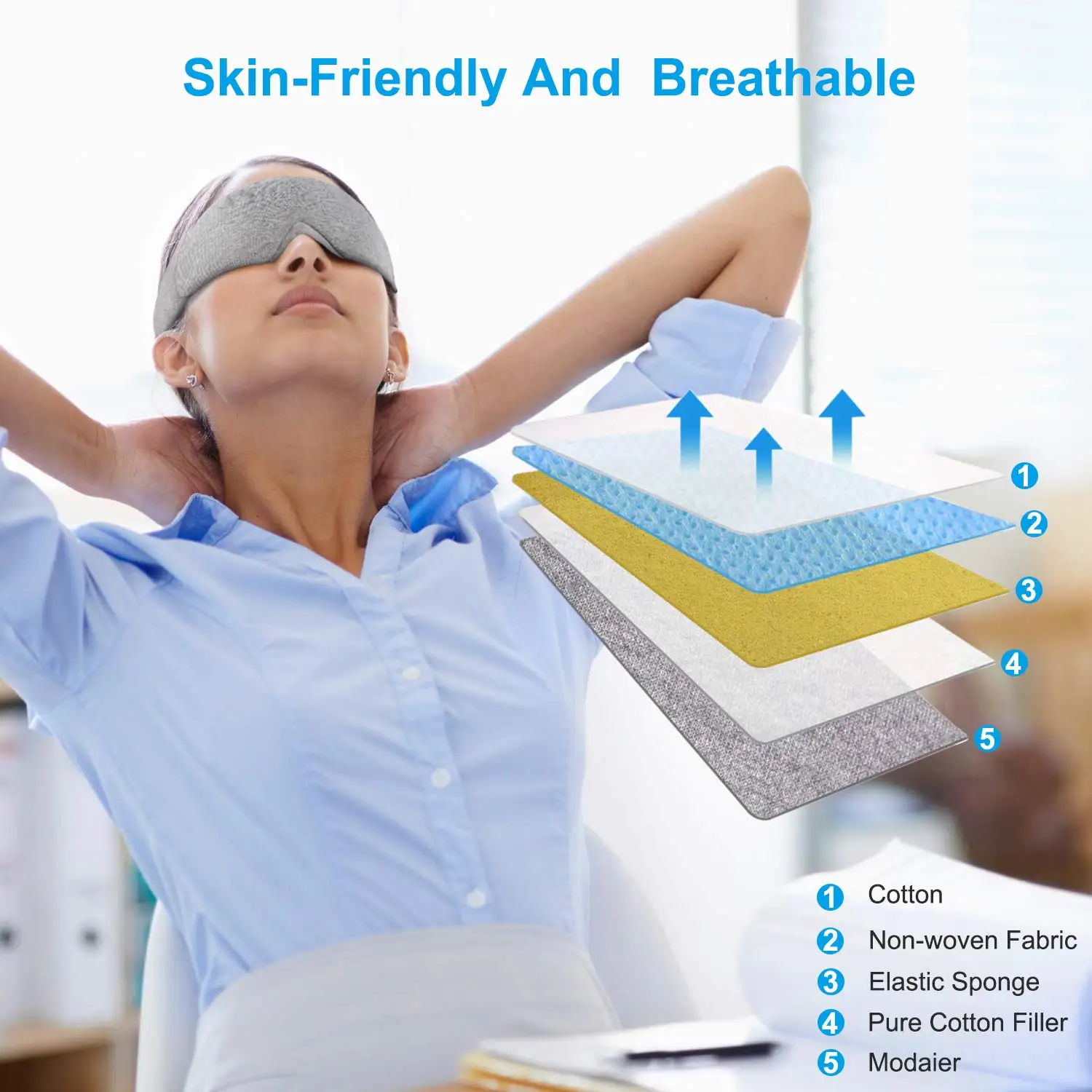 

Cotton Silk Sleep Mask Blindfold Eye Cover Eye Patch Women Men Soft Portable Blindfold Travel Eyepatch Sleeping Eye Mask