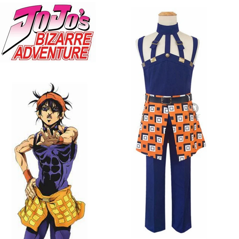 

Anime JOJO JoJo's Bizarre Adventure Cosplay Costume Ghirga Narancia Uniforms Men Women Cosplay Outfit Dress Halloween Costumes