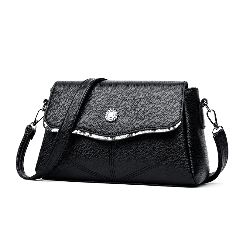 Женская длинная модная сумка через плечо из искусственной кожи с узором Личи и