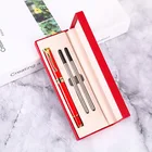 Упаковочная коробка, роскошные металлические шариковые ручки, школьная деловая ручка, ручка для письма, фотография