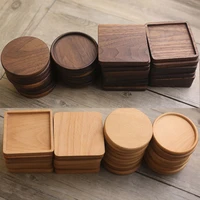 durable wood coasters placemats decor square round heat resistant drink mat home table tea coffee cup pad harajuke coffee new