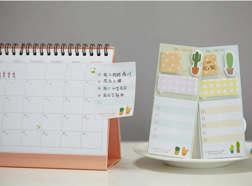 1 шт./лот Каваий кактус стикеры N Times Стикеры для заметок открыток сообщения