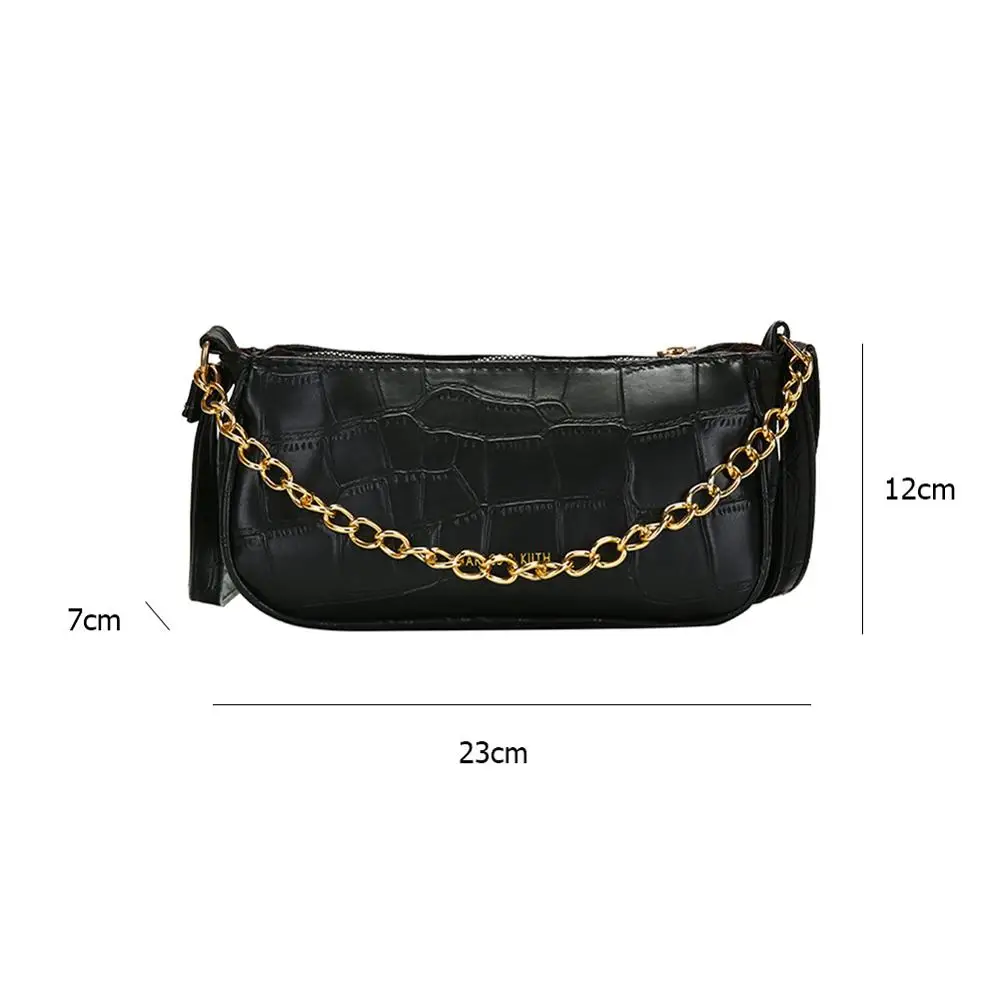 

Fashion Stone Pattern Crossbody Shoulder Bags For Women PU Leather Retro Chain Ladies Casual Handbags Messenger Bags
