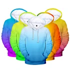 Толстовка Мужскаяженская с 3D-принтом, неоновая кофта с цветным градиентом на заказ, однотонная куртка для мальчиков и девочек, зимние пальто