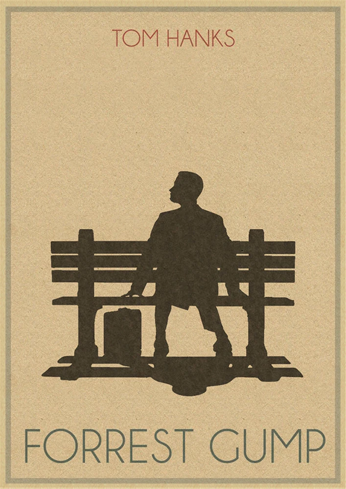 Форрест Гамп классический фильм крафт бумага Плакат Бар Кафе гостиная столовая