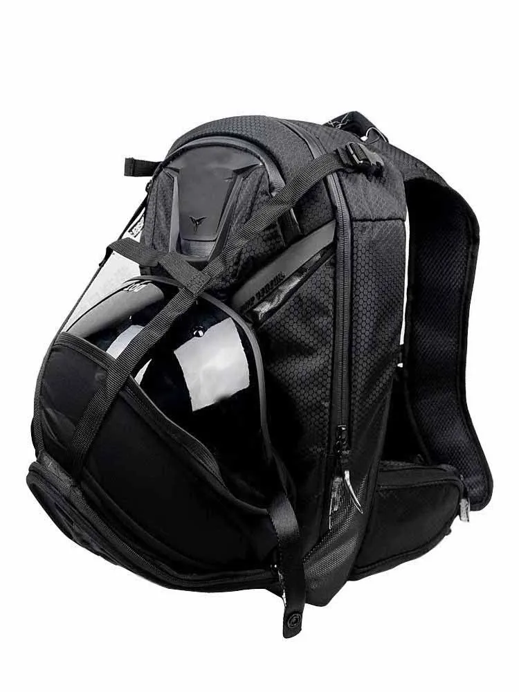 

MotorcycleBackpack Waterproof Tech Aero Black Embossed Motorcycle Knight Backpack Multifunctional Off Road Motocross Helmet Bags