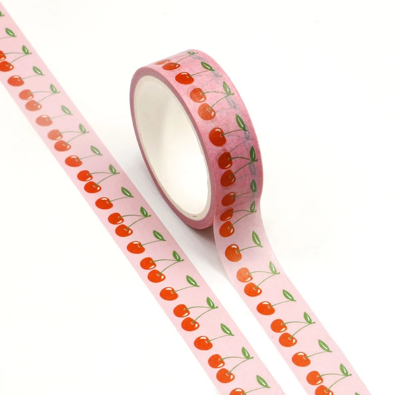 

NEW Wholesale 10pcs/lot Decorative Cherry Fruit Washi Tapes DIY Scrapbooking Adhesive Masking Tapes Kawaii Stationery