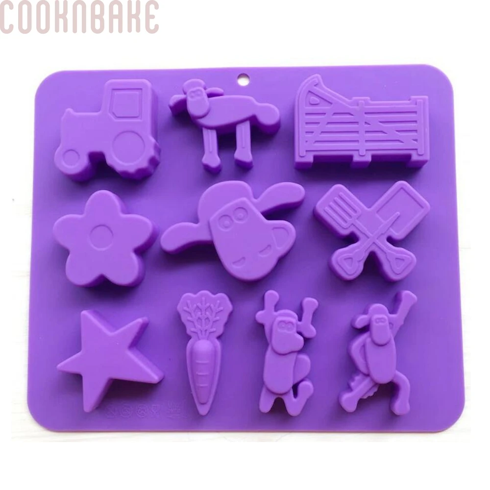 COOKNBAKE Farm силиконовая форма для шоколада 10 полости печенья Печенье Торт Украшение