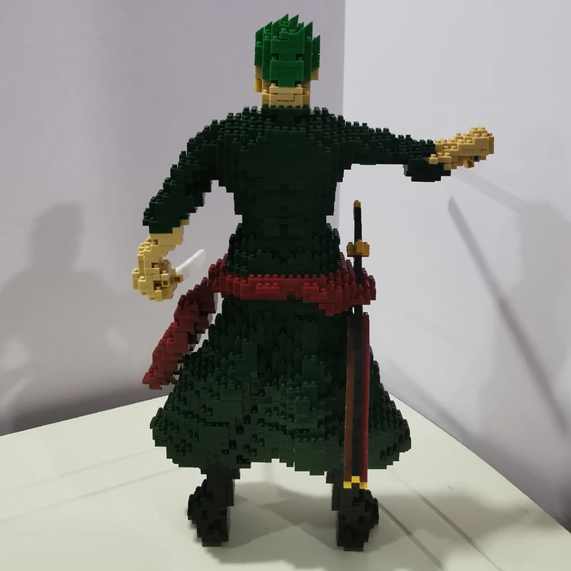 HC 9886 Аниме One Piece Roronoa Zoro Pirate 3D модель 3178pcs DIY Мини Алмазные блоки кирпичи игрушки