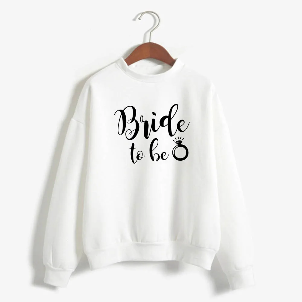 Женские толстовки Bride to be с длинным рукавом Осень зима 2020 женские Брендовые