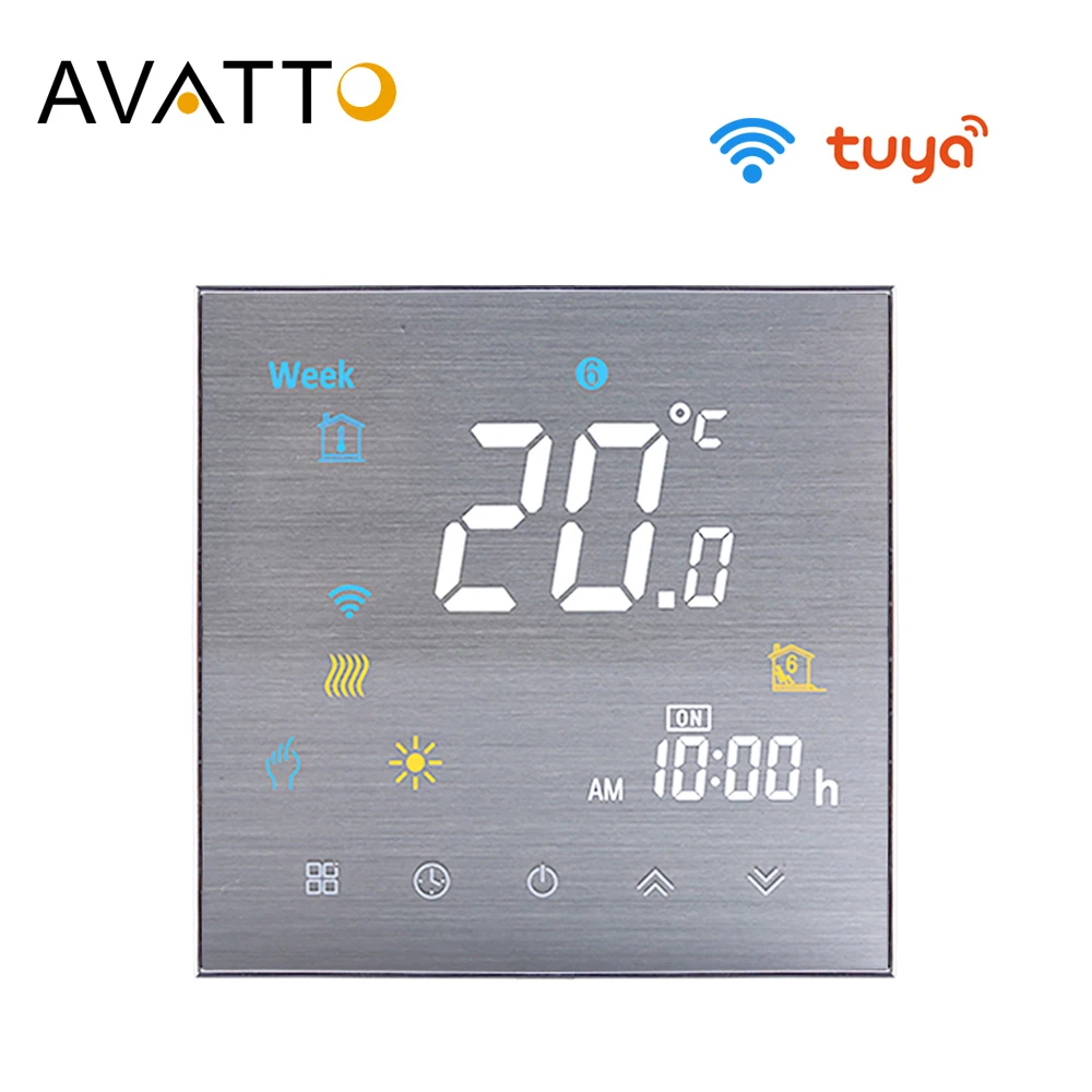 Умный термостат AVATTO с Wi-Fi контроллер температуры для электрического подогрева