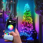 USB светодиодный светильник с Bluetooth управлением через приложение медная проволочная струнная лампа Водонепроницаемая для украшения рождественской елки внутри и снаружи