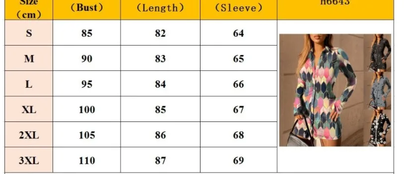 

Casual Women Printed Slim Lapel Shirt Dress Spring Retro Button Floral Plus Size Long Sleeve Mini Dresses Sexy Female Vestidos