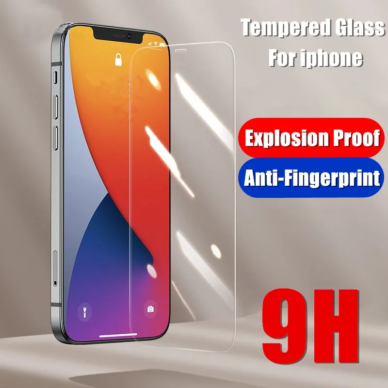 Закаленное стекло с полным покрытием для iPhone 11 12 Pro Max X XR XS 8 7 Plus SE 2020 защита экрана