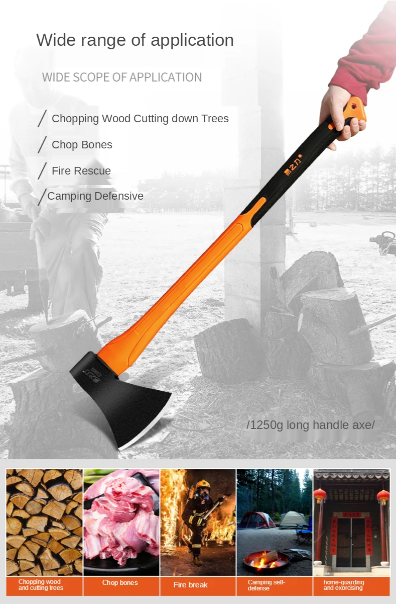 

Axe woodchopping woodworking axe household small pure steel all fine steel tree chopping firewood magic tool outdoor tool fire a