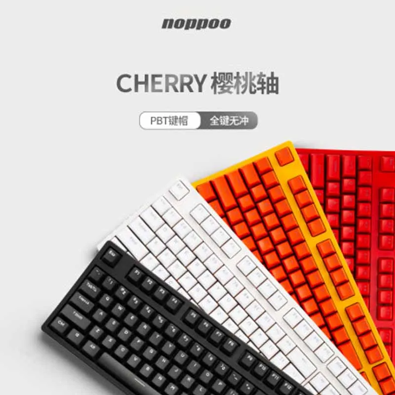 Механическая игровая клавиатура Noppoo с 104 клавишами черная ось подсветкой зеленая