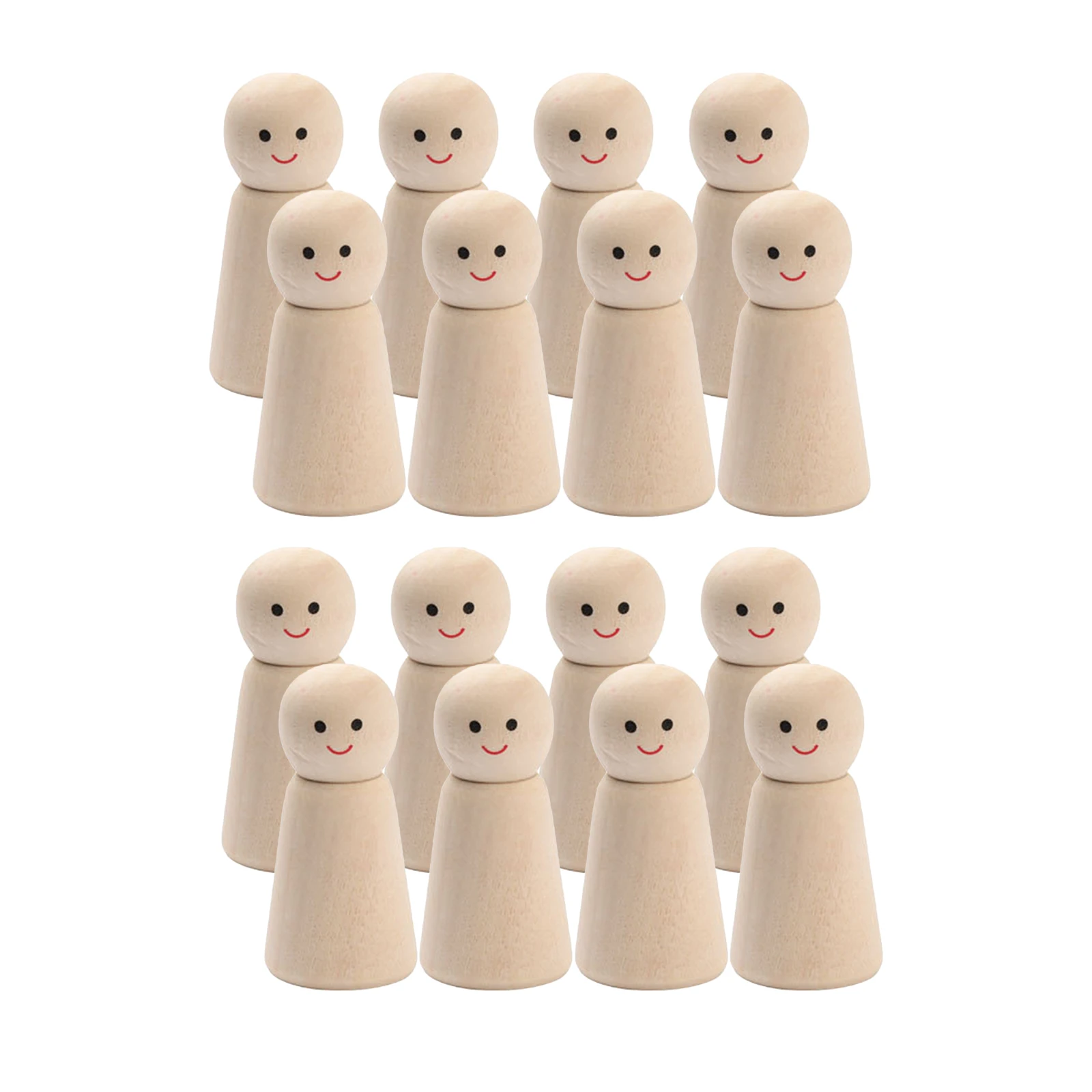 

16 шт./компл. необработанные деревянные колышки для кукол, неокрашенные изделия «сделай сам», деревообрабатывающие изделия, искусство, дерев...