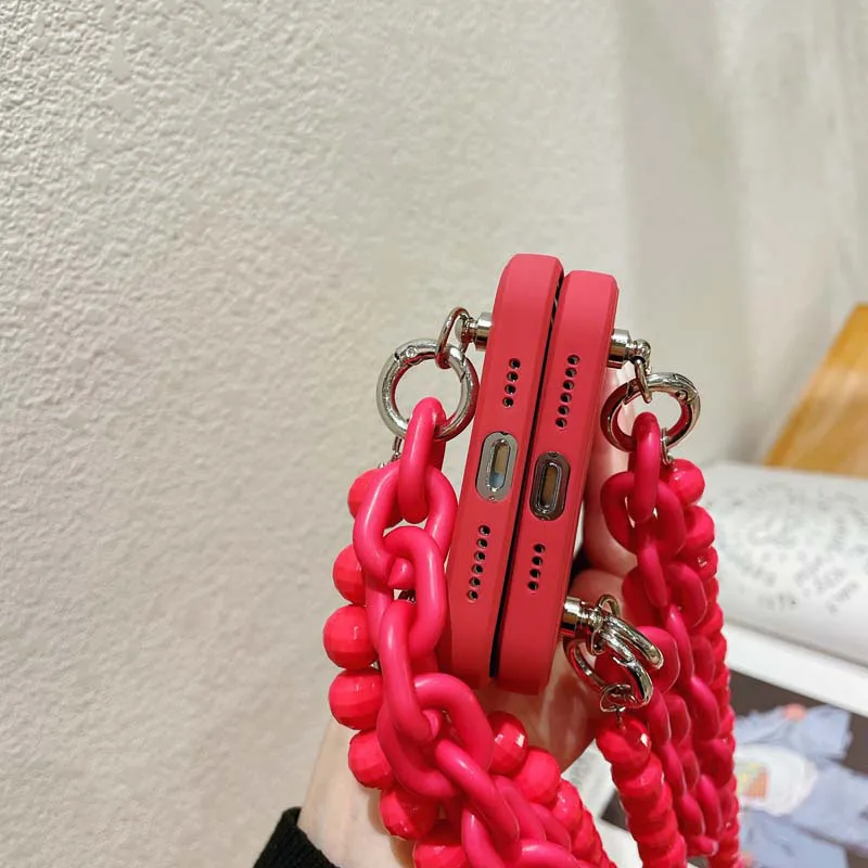 

Luxury Silicone Phone Case Messenger Bag Necklace Strap iPhone 12 mini 7 8 Plus X XR XS 11 Pro Max SE Strap