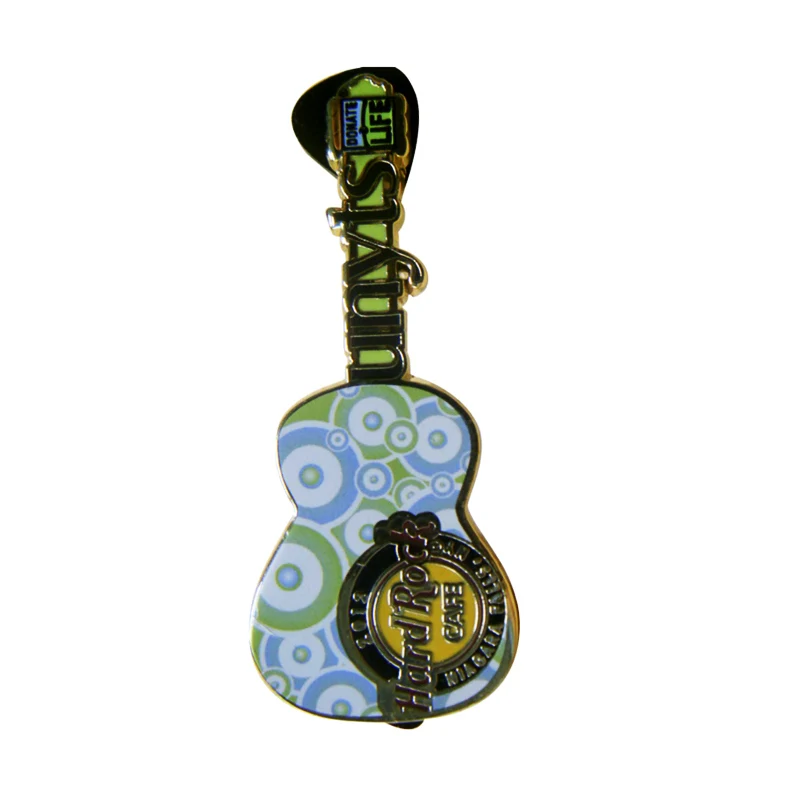 

Custom Music Metal Badge Hot Sale Carved Guitar 3D Badge