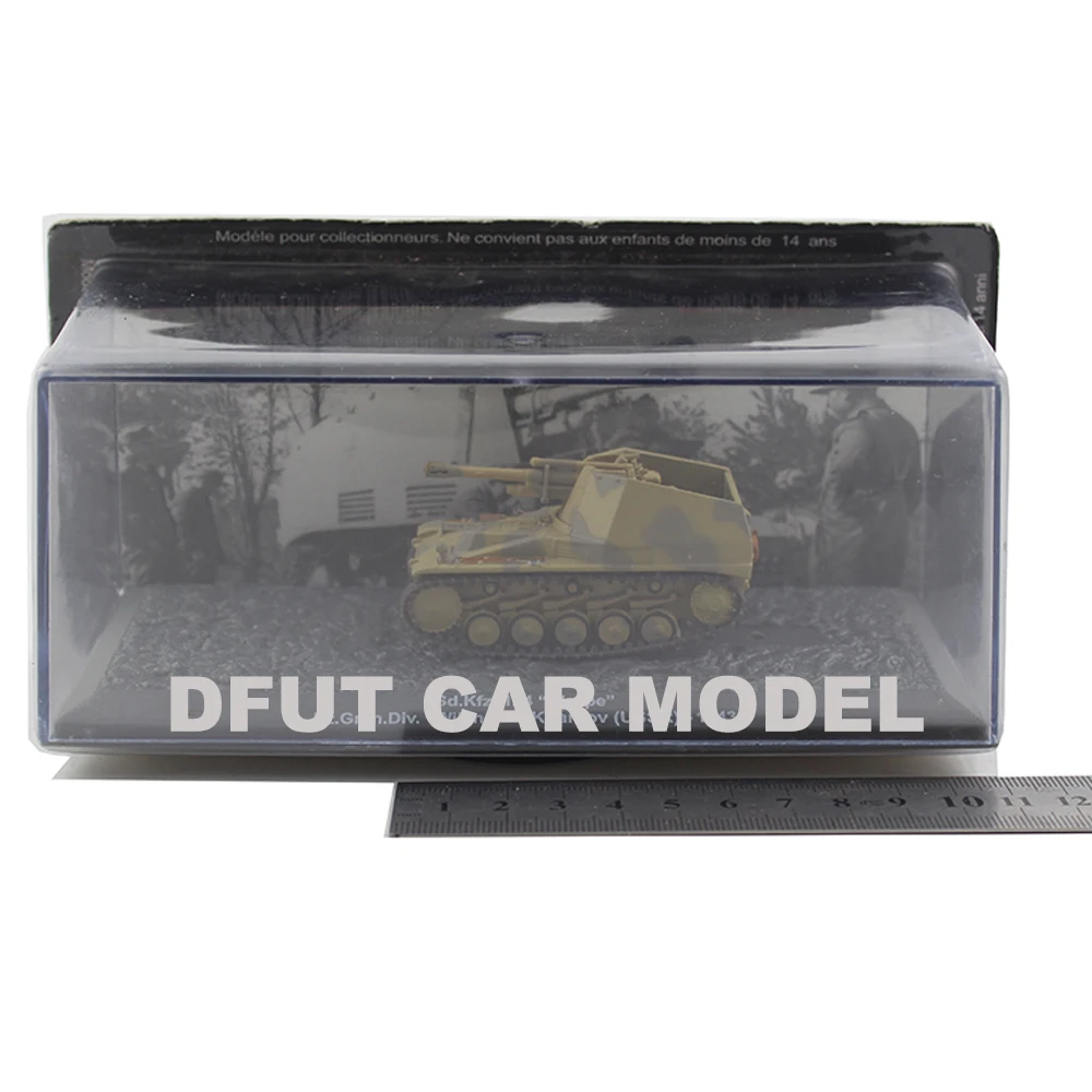 Масштаб 1:72 игрушка из сплава Вторая мировая война Sd.kfz.124 модель танка детский