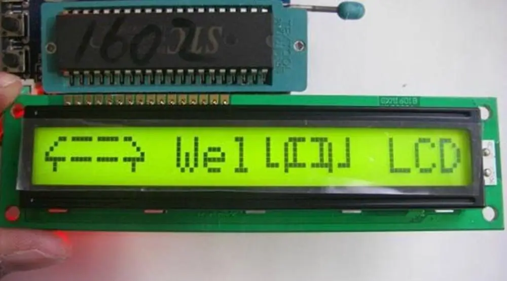Модуль ЖК дисплея 1601L совместим с дисплеем WH1601L желтый зеленый 5 В белая