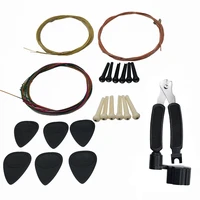 22pcs guitar accessory kit guitar parts guitar picks guitar pegs guitar strings 3 in 1 guitar string winder cutter