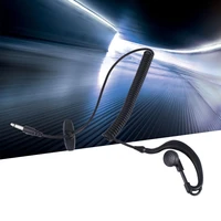 3 5 Single Earpiece Ear-hook Earphone With Spiral Cable Walkie Talkie Headset Polices Military Earphone