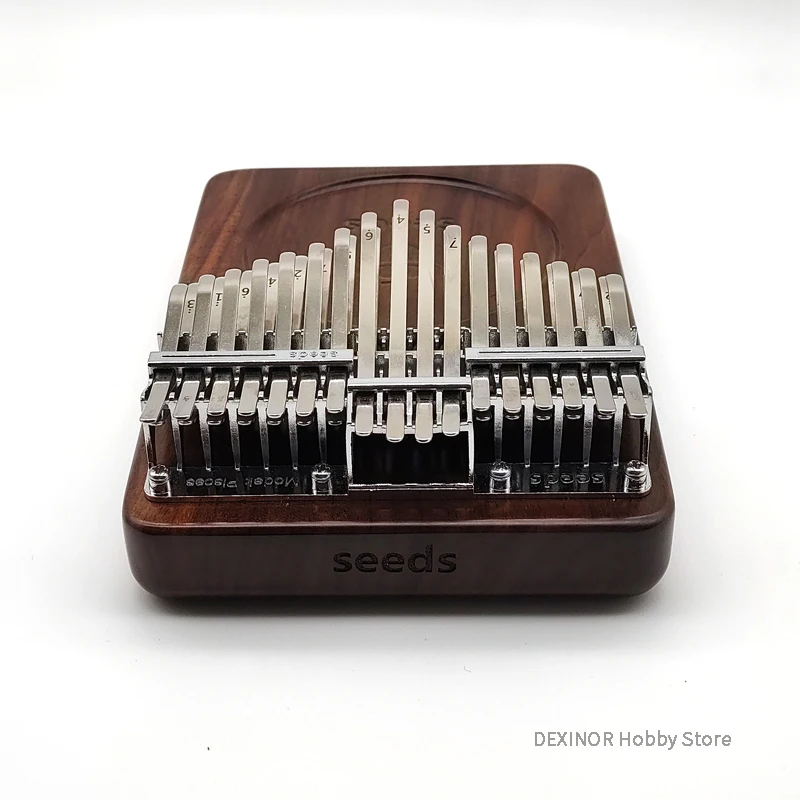 Seeds Kalimba 34 Key Double Layer Chromatic Thumb Piano Black walnut Keyboards Mbira Pisces Musical Instruments
