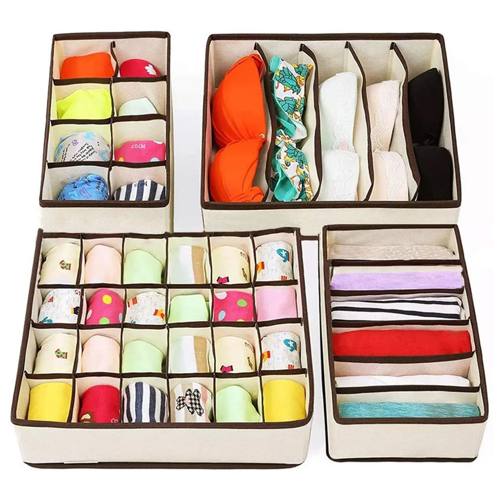 

Underwear Bra Organizer Multi-size Foldable Storage Boxes Closet Drawer Divider Clothes Socks Box Organizer Home Organization