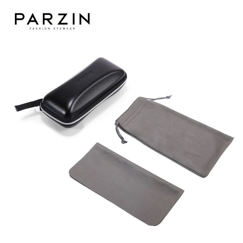 

PARZIN Gift Package includes Zippered Case & Glasses Cloth & Pouch Set
