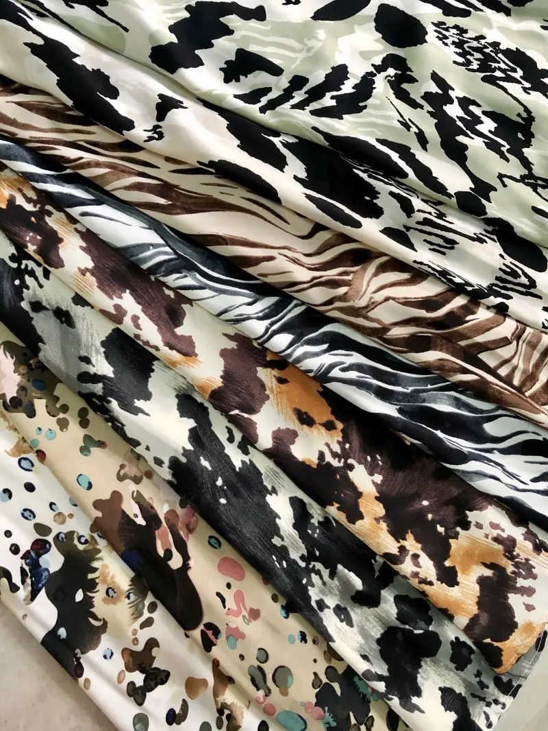 

2021 women spring summer A-line skirt Bohemian Tie Dye Print Zebra Pattern High Waist Midi Skirt Chiffon Elegant Long Skirt