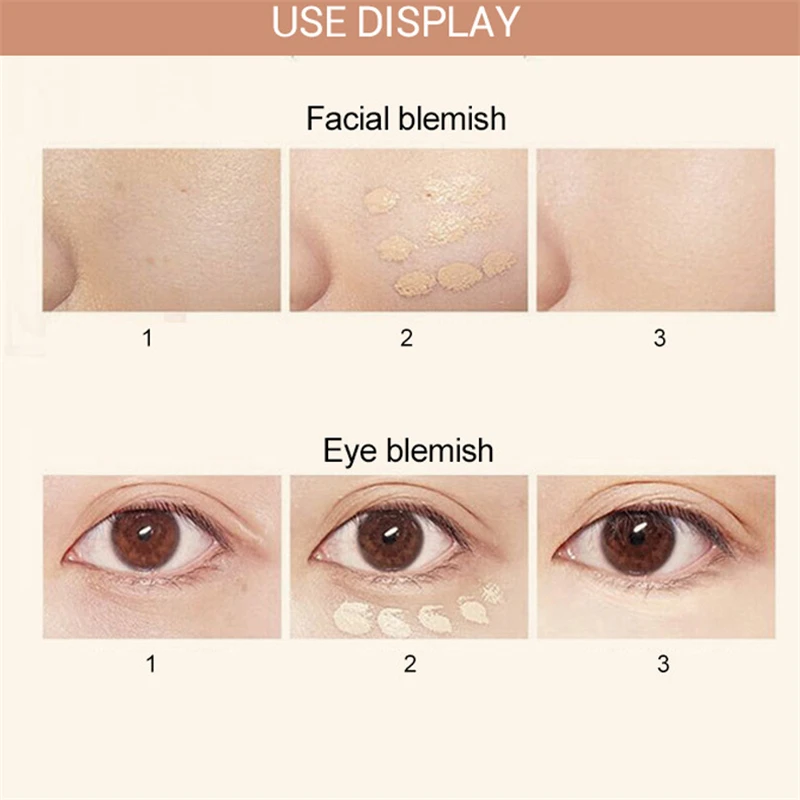 2 в 1 жидкий консилер с двойной головкой полное покрытие контуринг темные круги