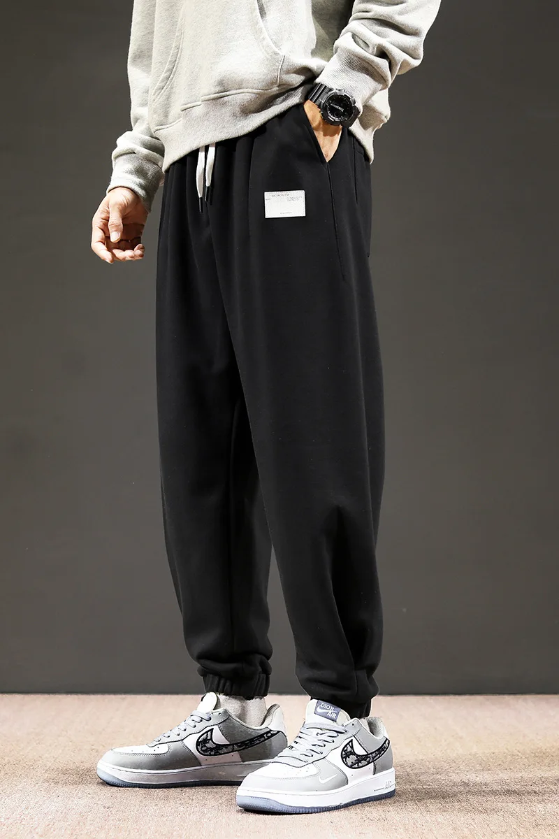 

Men's Sweatpant Trousers Autumn Winter Plus Velvet Warm Pants Quick-drying Loose Straight Wear-resistant Waterproof Pant