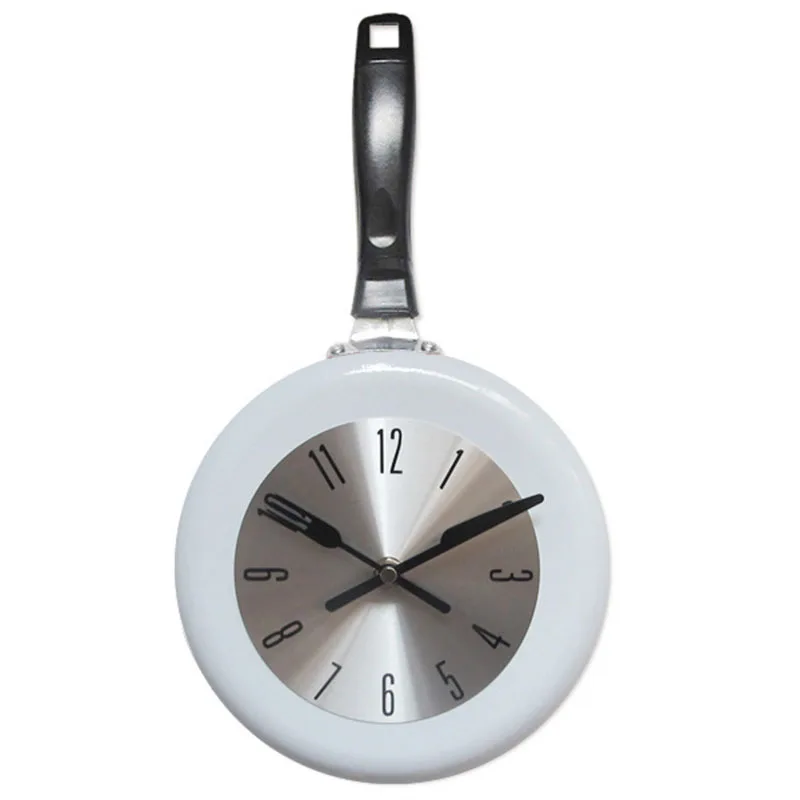 Small 8 Inch shi le Pot Clock Metal Flat-bottom Creative Fashion Wall Quartz | Дом и сад