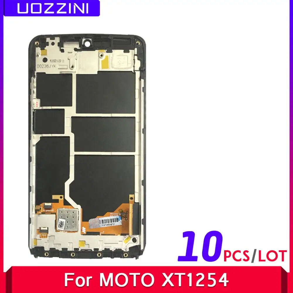10 шт. 100% протестирован для Motorola Droid Turbo XT1254 ЖК дисплей сенсорный экран и рамка Moto Maxx
