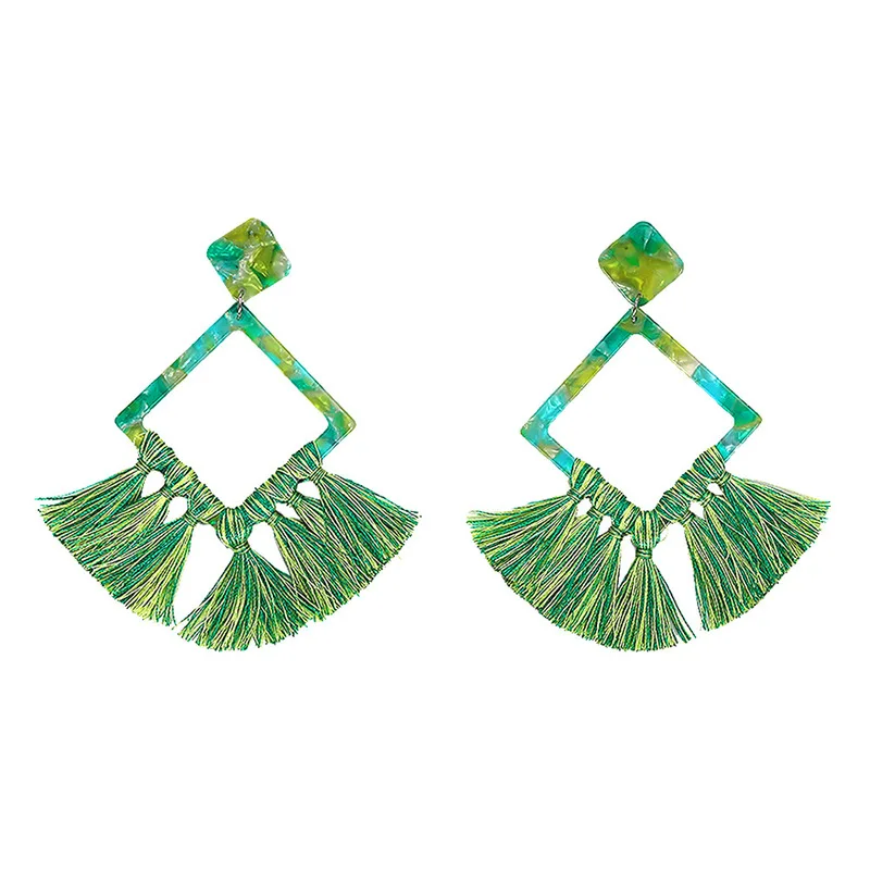 Cpop новые винтажные акриловые серьги ручной работы с бахромой в стиле бохо