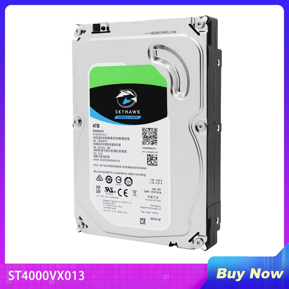 

Internal HDD For Seagate ST4000VX013 4TB 3.5" SATA 6 Gb/s 256MB 5900RPM For Surveillance HDD