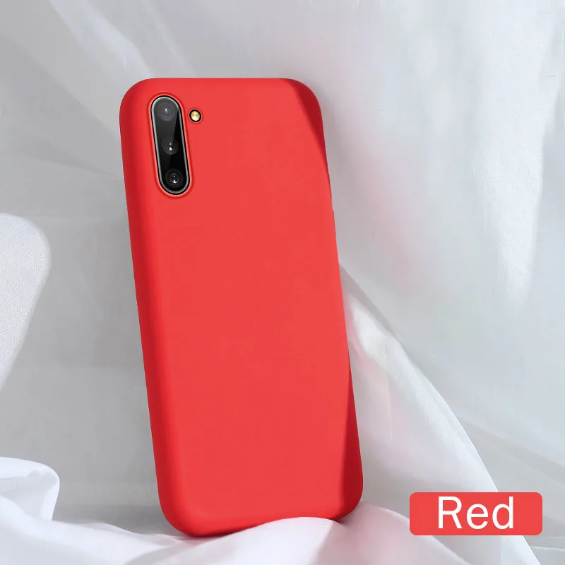 Red Жидкий силиконовый чехол для телефона для samsung самсунг Galaxy A50 A70 A50S A30S A40 A20 A10 S10 S9 S7 Примечание 10 8 9 плюс роскошный задняя крышка корпуса чехол s чехол нателефона чехлы - Цвет: Red