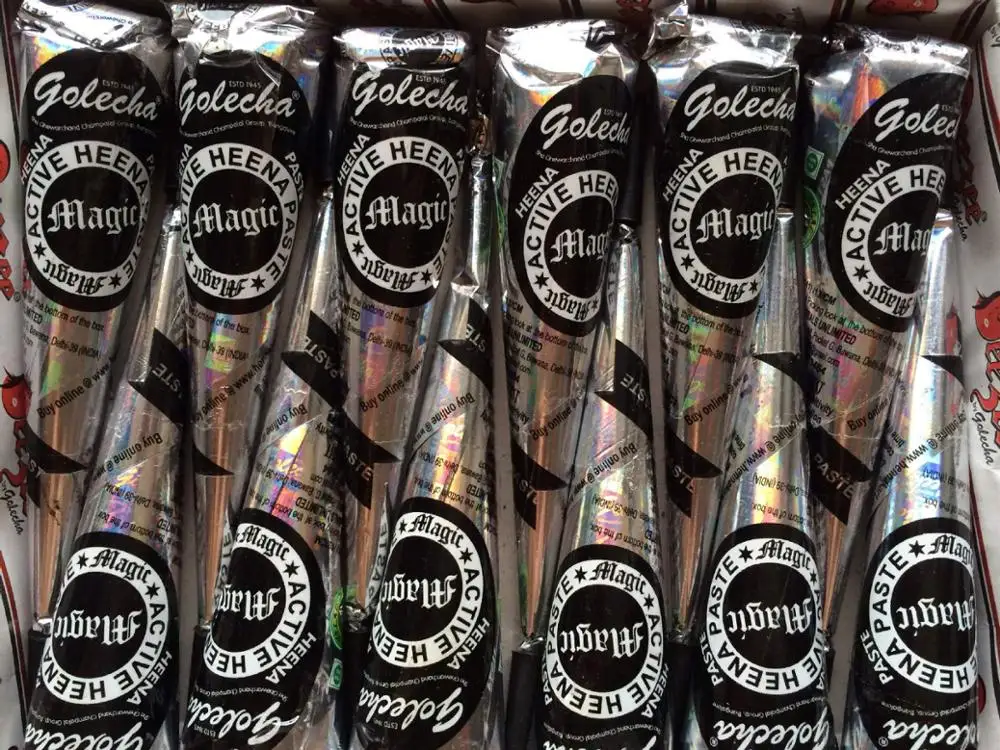 

Black Henna Body Paint Arts Temporary Flash Tattoo Paste Cones Sexy Tattoo Indian Wedding Islamic Natural Nail Art