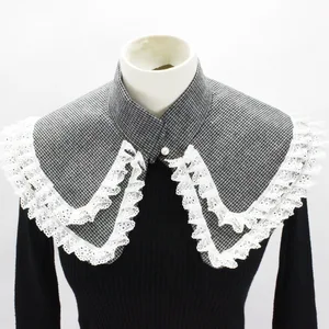 Шаль поддельное ожерельлье воротник женский белый воротник Питер Пэн съемный женский ложный воротник Женская Съемная половинная рубашка Nep Kraagie