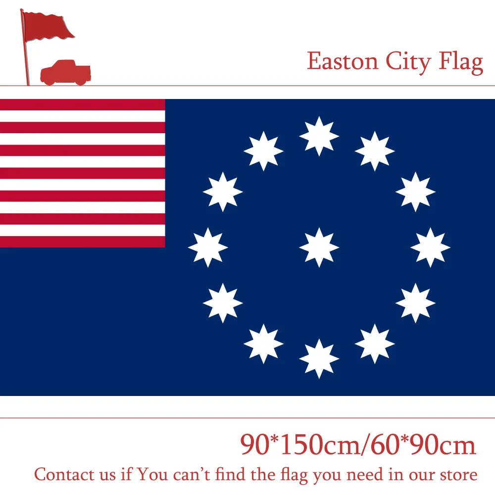 

5pcs Flag Easton City Flag Of Pennsylvania State 3x5ft 90*150cm 60*90cm Flag Custom 100d Polyester For Home decoration
