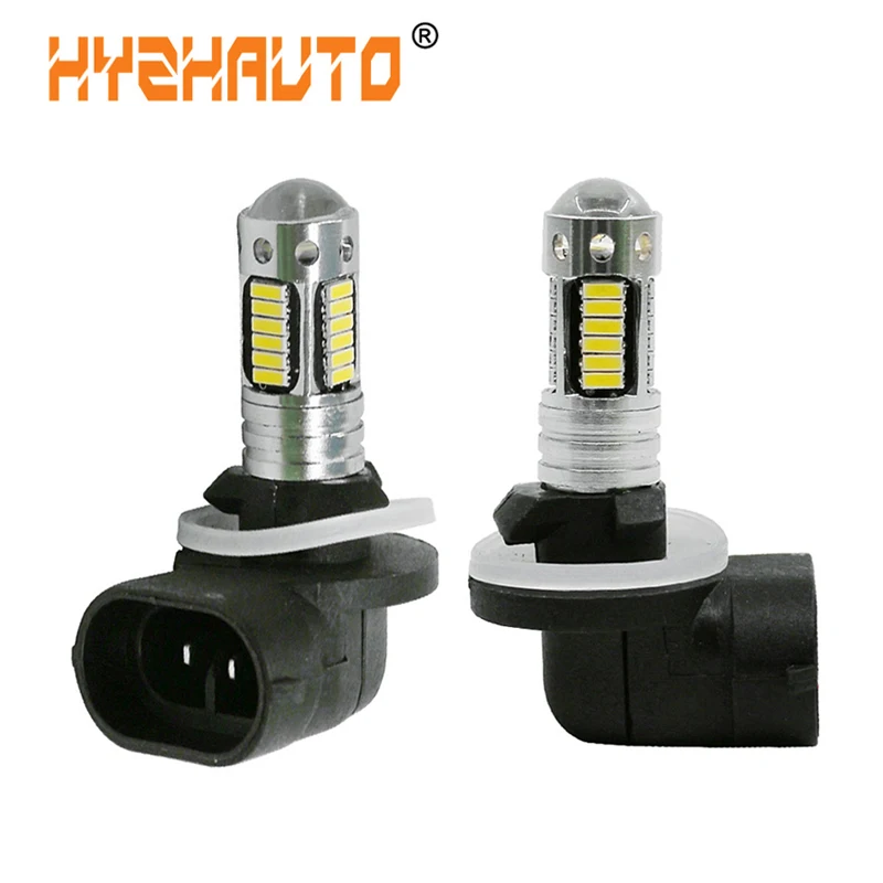 Hyzhatto 2 шт. H27 H27W/2 881 светодиодный противотуманный фонарь для автомобиля 30smd 4014