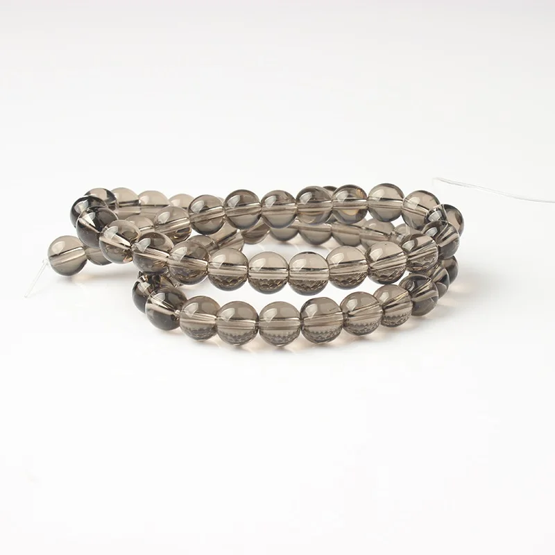 Gray glass Ланьли модные ювелирные изделия из жемчуга 4/6/8/10/12 мм Красочные Стекло свободные бусины DIY Для мужчин и wo Для мужчин браслет ожерелье серьги аксессуары делают - Цвет: Gray glass