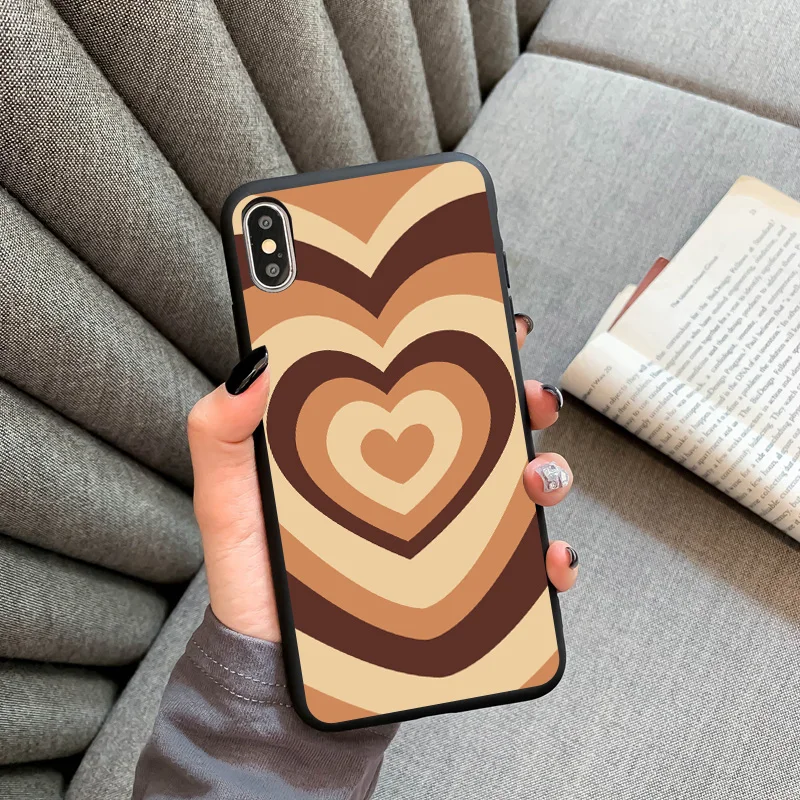 cute hot rainbow heart shape love soft silicon phone case for iphone 13 12 11 pro se 2020 x xs max 7 8 6s plus loves cute cover free global shipping