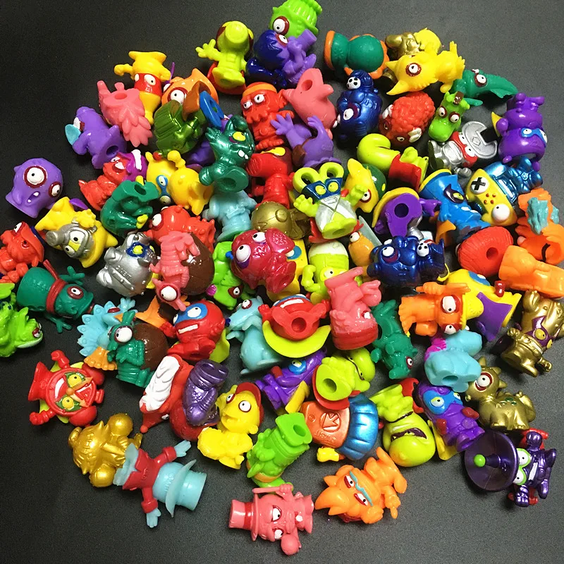 10-20 штук оригинальный Superzings Zomlings фигурки Куклы 3 см супер Zings сбора мусора модели