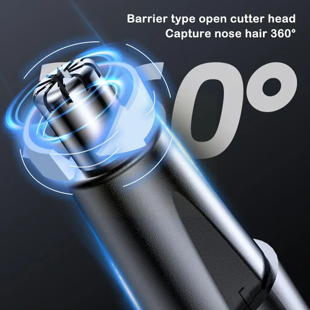 Электрический триммер для волос в носу стальное лезвие USB легкое бакенбарное