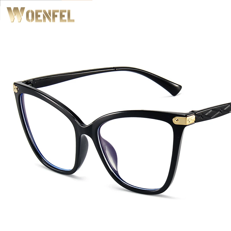 

Anti-Blue Light Flat Mirror Glasses Comfy Cat Eye Eyeglasses Women's Computer Glasses Vintage Luxury Brand Fashion Eyewear