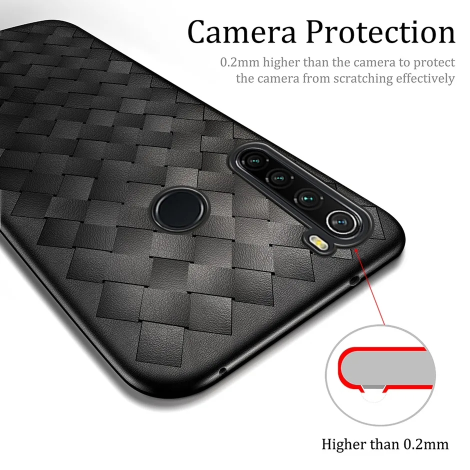 

Woven Phone Case For Xiaomi Redmi Note 8 Soft Silicone Case For Xiaomi Redmi Note 8T Coque Funda Redmi Note 8 Pro Cover Bumper