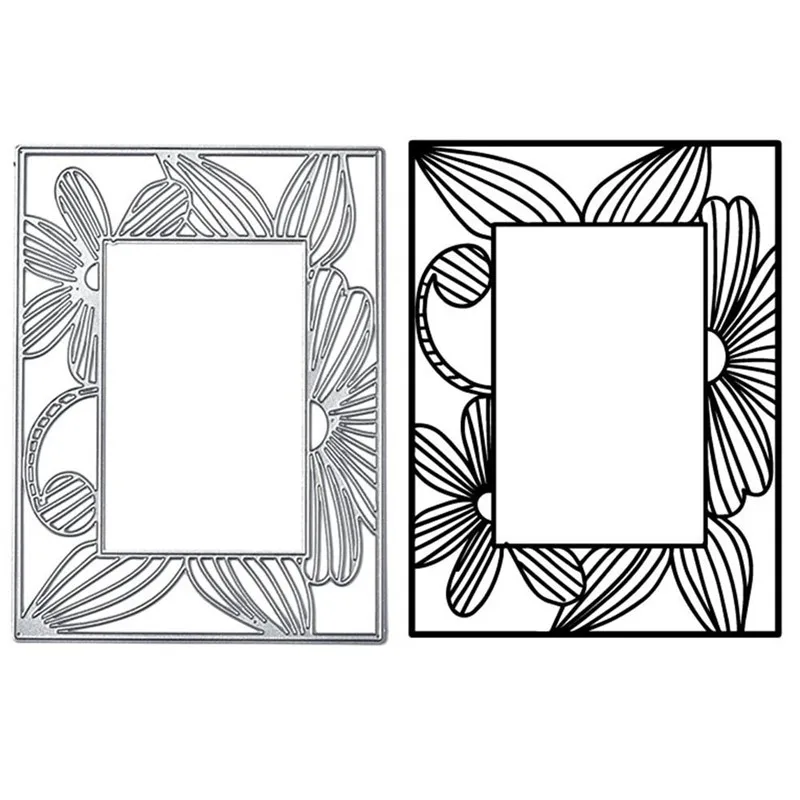 YaMinSanNiO цветок границы фон металлические режущие штампы Скрапбукинг карты делая